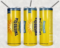 twisted tea half half tumbler png, drink tumbler design, straight design 20oz/ 30oz skinny tumbler png, png file