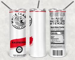 white claw raspberry tumbler png, drink tumbler design, straight design 20oz/ 30oz skinny tumbler png, png file download