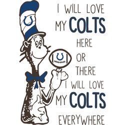 i will love my colts here or there, i will love my colts everywhere svg, dr seuss svg, sport svg, digital download