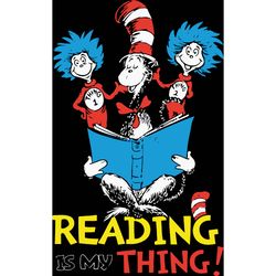 reading is my thing svg, dr seuss svg, dr seuss logo svg, dr. seuss clipart, cat in the hat svg, digital download