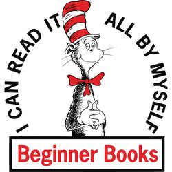 i can read it all by myself beginner book svg, dr seuss svg, dr. seuss clipart, cat in the hat svg, digital download