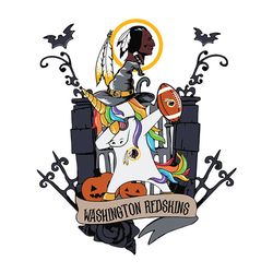 unicorn halloween washington redskins nfl svg, football team svg, nfl team svg, sport svg, digital download