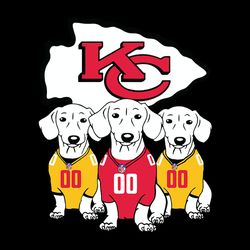 dachshund dog fan kansas city chiefs nfl svg, football team svg, nfl team svg, sport svg, digital download