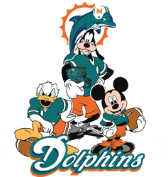 mickey donald goofy the three miami dolphins football svg, mickey donal svg, sports svg, sport logo, digital download