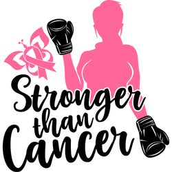 stronger than cancer svg, breast cancer svg, cancer svg, breast cancer awareness svg, breast cancer shirt, cut file