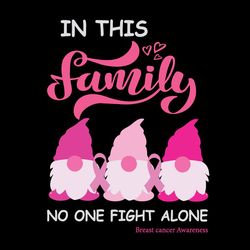 no one fights alone breast cancer awareness vector svg, breast cancer svg, cancer awareness svg instant download
