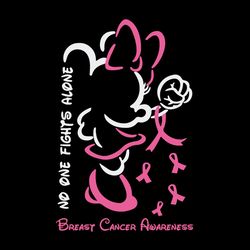 no one fights alone svg, breast cancer svg, cancer awareness svg, instant download