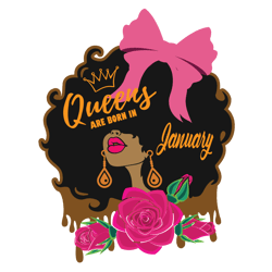 queen born in january svg, breast cancer svg, cancer awareness svg, instant download