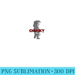 childs play chucky red accent logo - high resolution png designs