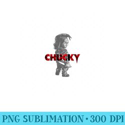 childs play chucky red accent logo sweatshirt - png prints