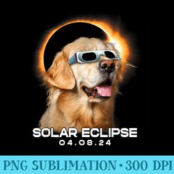 lovely golden retrievers solar eclipse cartoon pet lovers - unique sublimation patterns
