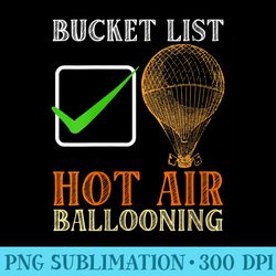 s bucket list hot air ballooning hot air balloon - high resolution png designs