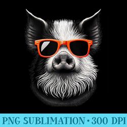 cool pig wearing sunglasses graphic art - shirt graphic resources