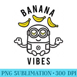 despicable me minions banana vibes meditation minion sketch - png design files