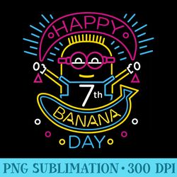 despicable me minions happy 7th banana day - png design files