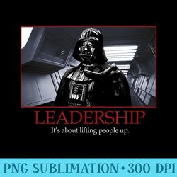 star wars darth vader leadership inspirational poster photo - digital png artwork