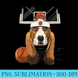 basset hound basketball dog lovers basketball player - download png images