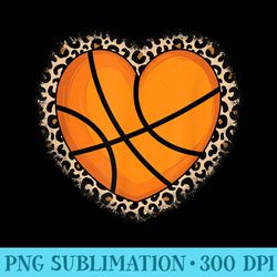 cute basketball heart basketball lover women girls - transparent png download