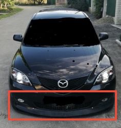 mazda 3 bk hetch 2003-2009 front bumper lip spoiler