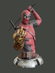 deadpool with infinity gauntlet 3d model stl avengers fan art