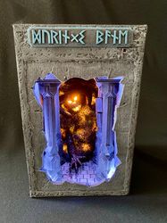 book nook balrog. durins bane, handmade, book shelf, shelf insert, bookends, gift, booknook, diorama