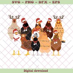 cute christmas chickens animals christmas png download, png - svg files, z772