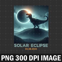 total solar eclipse t-rex dino april 8 2024 solar eclipse png