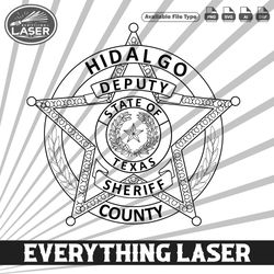 hidalgo sheriff county badge design,logo, seal, custom, ai, vector, svg, dxf, png, digital, lasercut, lasermachine