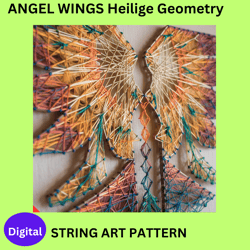 string art angel wings heilige geometry meditation kosmos harmonie string art wand art home decor wand decor mandala zen