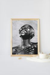 black girl model poster, black woman art, black poster, digital download, digital file for mug, tshirt, poster, png/svg