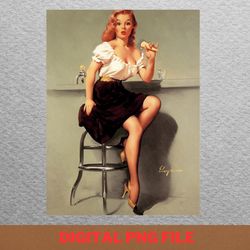 pinup artistic flair png, pinup png, pinup girls digital png files