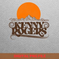 kenny rising sun png, country music png, outlaw music digital png files