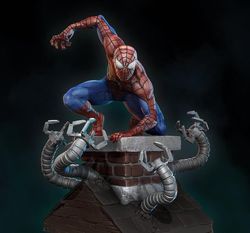 spiderman 3d stl digital figure file format 3d printer cnc router pla resin printer diorama