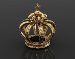 stl 3d model of royal crown / cad file for 3d printing/cnc/