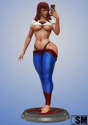 3d mary jane watson 3d print file social media edition 3d model