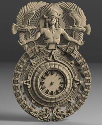 3d stl models wall clock maya calendar for cnc router engraver carving cut 3d aspire artcam 3d printer 3d design digital