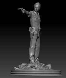 3dd rick grimes the walking dead 3d print model