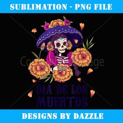 floral woman sugar skull dia de los muertos mexican calavera - png transparent sublimation design