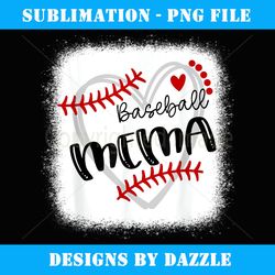 personalized baseball heart cute mema women baseball - modern sublimation png file