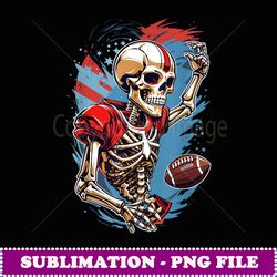 skeleton playing american football abstract graphic - artistic sublimation digital file