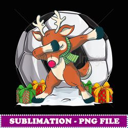 dabbing rudolph christmas soccer ball boys dab xmas - premium sublimation digital download