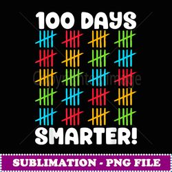 happy 100 days smarter colourful tally mark back to school - aesthetic sublimation digital file