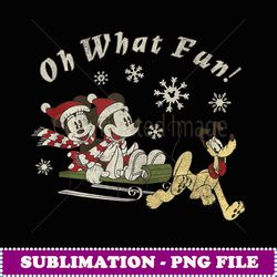 disney mickey minnie and pluto oh what fun christmas sled - stylish sublimation digital download