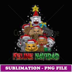 feline navidad feliz navidad merry chrismas for cas - special edition sublimation png file