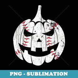 baseball player scary pumpkin vintage costume halloween - sublimation png file