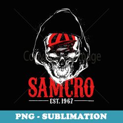 sons of anarchy samcro skull - instant png sublimation download