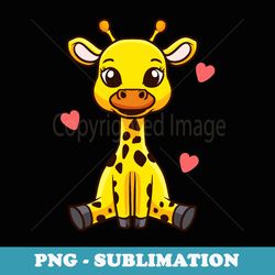 baby giraffe zoo animals cute - modern sublimation png file