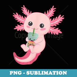 axolotl bubble tea mexican salamander funny boba axolotl - unique sublimation png download