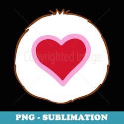 care bears halloween tenderheart bear heart belly costume - retro png sublimation digital download