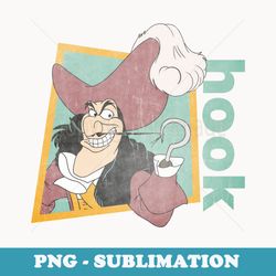 disney peter pan retro captain hook smirking - premium sublimation digital download